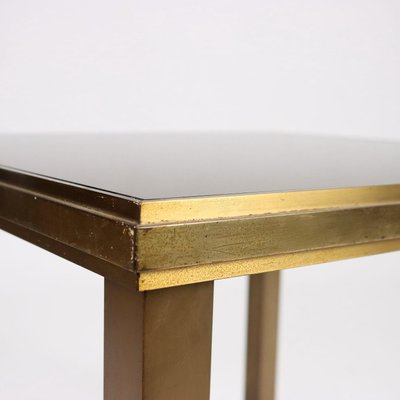 Glass & Brass Coffee Table, Italy, 1970s-1980s-VMM-1355464