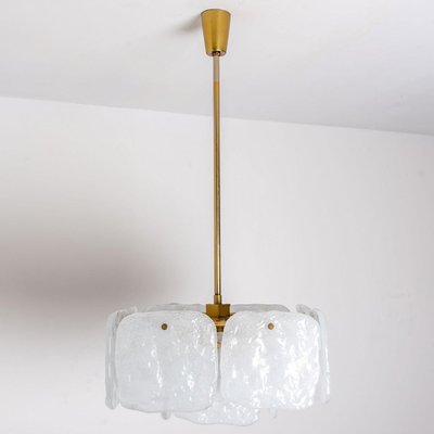 Glass & Brass Pendant Light by J.T. Kalmar, Austria, 1960s-VDW-1350713