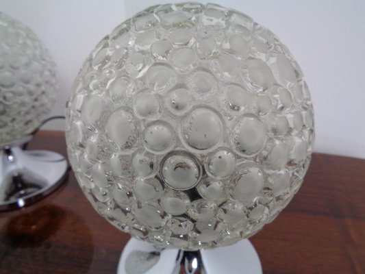 Glass Bubble Table Lamps, 1970s, Set of 2-RDW-842108