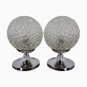 Glass Bubble Table Lamps, 1970s, Set of 2-RDW-842108