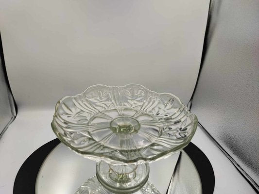 Glass Cake Stand from Ząbkowice Steelworks, 1960s-CAQ-900079