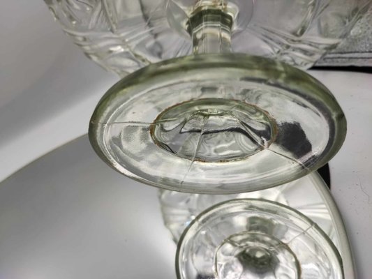 Glass Cake Stand from Ząbkowice Steelworks, 1960s-CAQ-900079