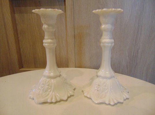 Glass Candle Holders from Ząbkowice Steelworks, 1970s, Set of 2-CAQ-796742