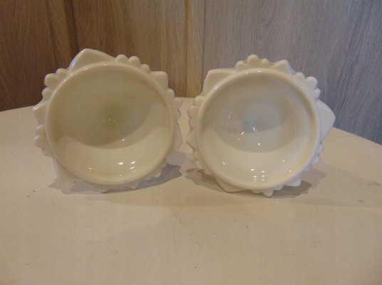 Glass Candle Holders from Ząbkowice Steelworks, 1970s, Set of 2-CAQ-796742