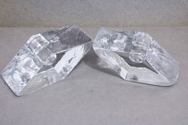 Glass Candleholders, 1980s, Set of 2-BQF-1817740