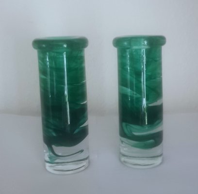 Glass Candleholders by Anna Ehrner from Kosta Boda, Set of 2-QDP-1193523