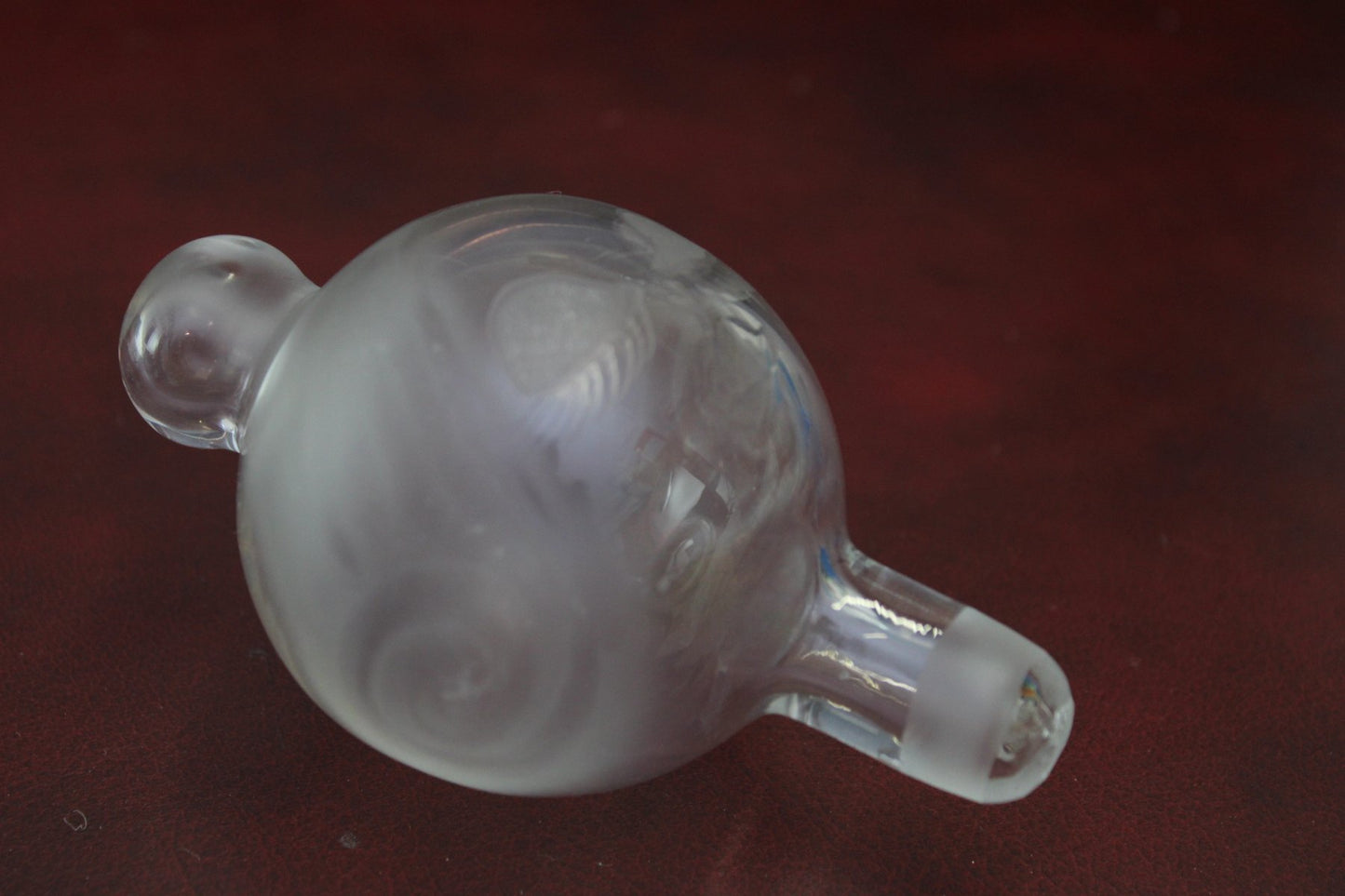 Glass Carafe with Decorative Etching Face from Riedel, 1950s