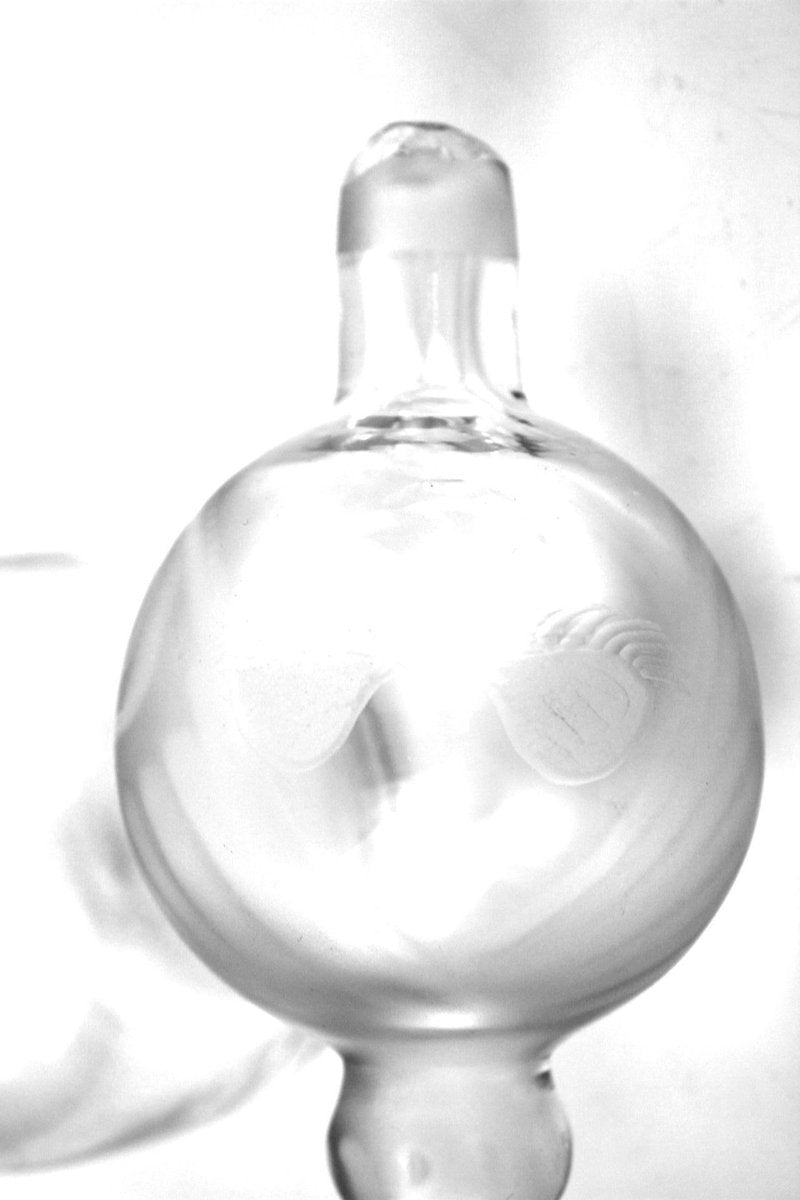 Glass Carafe with Decorative Etching Face from Riedel, 1950s