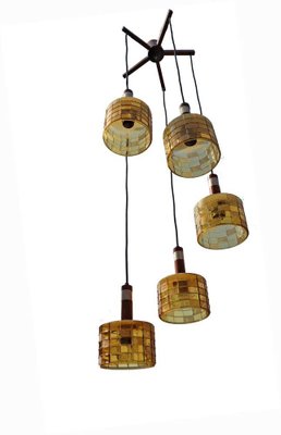 Glass Cascade Ceiling Lamp, 1970s-ESB-1376798