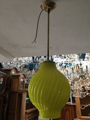 Glass Ceiling Lamp, 1960s-WQQ-891567