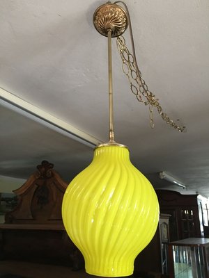 Glass Ceiling Lamp, 1960s-WQQ-891567