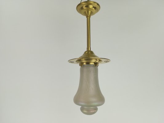 Glass Ceiling Lamp from Wiener Werkstätte, 1920s-KDB-1417140