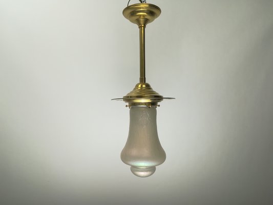 Glass Ceiling Lamp from Wiener Werkstätte, 1920s-KDB-1417140