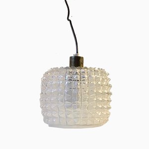 Glass Ceiling Lamp with Diamond Pattern from Vitrika, 1960s-LCR-879116