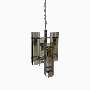 Glass Ceiling Light from Veca, Italy, 1970s-XQC-1734274