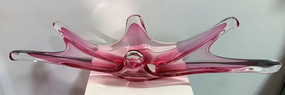 Glass Centerpiece Bowl from Val Saint Lambert, 1970s-IKW-823992