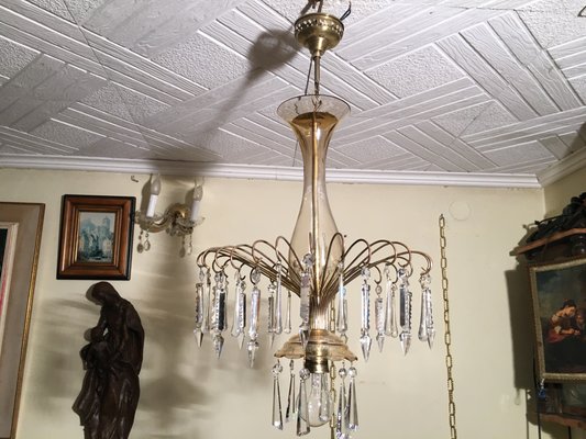 Glass Chandelier, 1970s-WQQ-802880