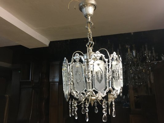 Glass Chandelier, 1970s-WQQ-1033654