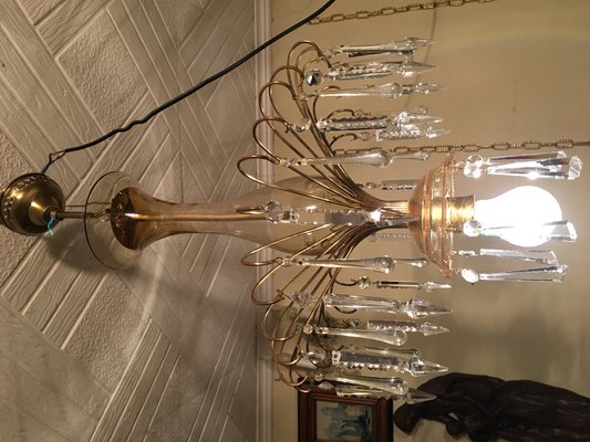 Glass Chandelier, 1970s-WQQ-802880