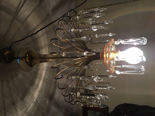 Glass Chandelier, 1970s-WQQ-802880