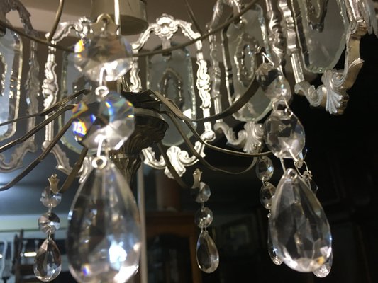 Glass Chandelier, 1970s-WQQ-1033654