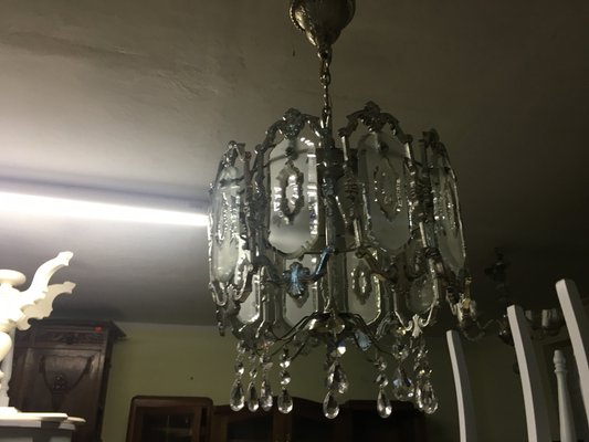 Glass Chandelier, 1970s-WQQ-1033654