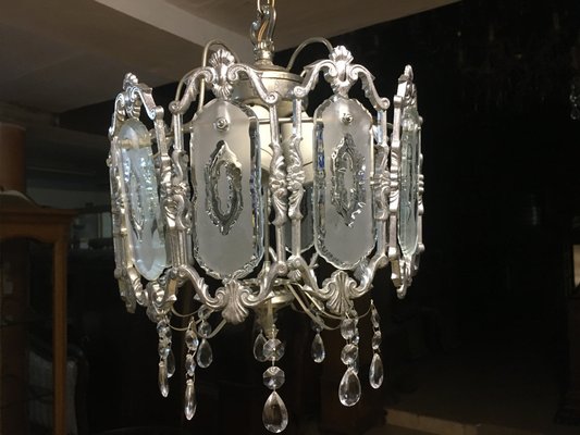 Glass Chandelier, 1970s-WQQ-1033654