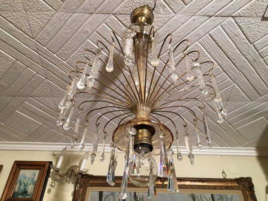 Glass Chandelier, 1970s-WQQ-802880