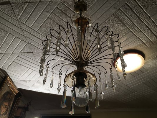 Glass Chandelier, 1970s-WQQ-802880