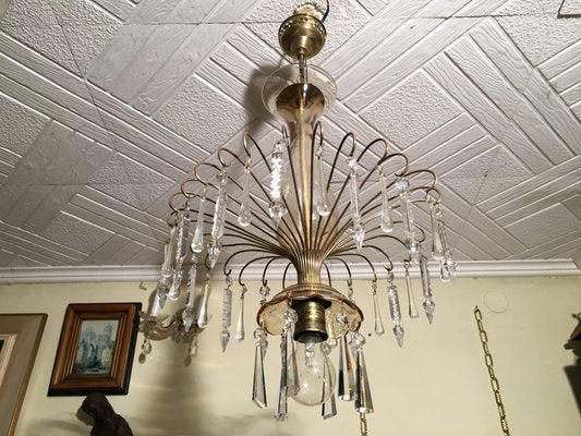 Glass Chandelier, 1970s-WQQ-802880