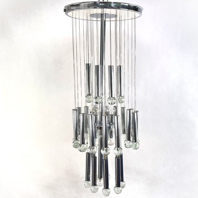 Glass Chandelier by Gaetano Sciolari, 1960s-JUZ-1284028