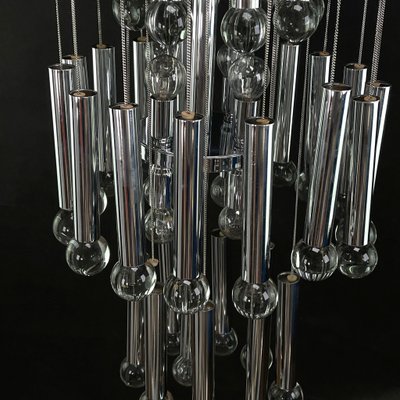 Glass Chandelier by Gaetano Sciolari, 1960s-JUZ-1284028