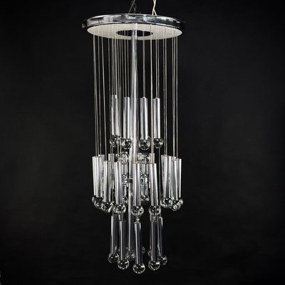 Glass Chandelier by Gaetano Sciolari, 1960s-JUZ-1284028