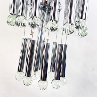 Glass Chandelier by Gaetano Sciolari, 1960s-JUZ-1284028