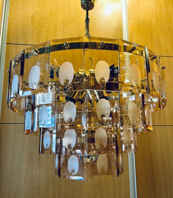 Glass Chandelier from Kinkeldey, 1970s-OPE-864087