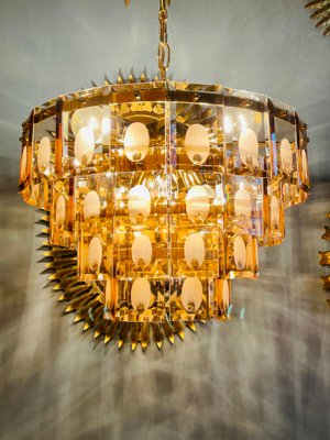 Glass Chandelier from Kinkeldey, 1970s-OPE-864087