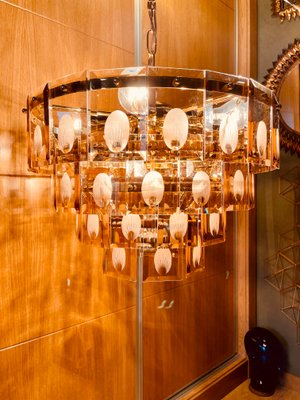 Glass Chandelier from Kinkeldey, 1970s-OPE-864087