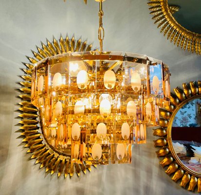 Glass Chandelier from Kinkeldey, 1970s-OPE-864087