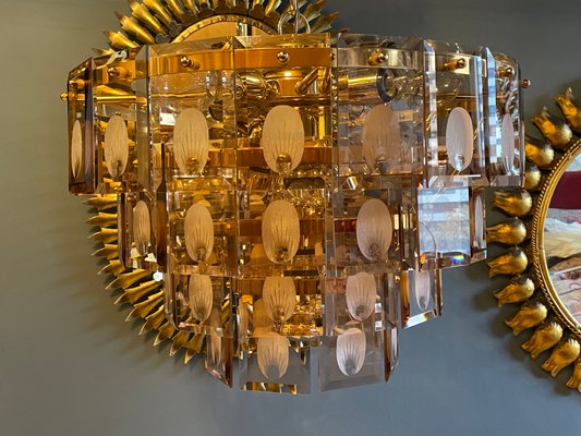 Glass Chandelier from Kinkeldey, 1970s-OPE-864087