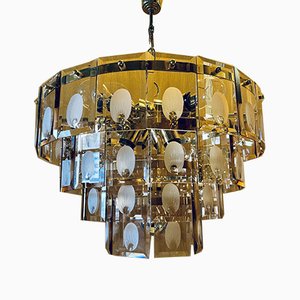 Glass Chandelier from Kinkeldey, 1970s-OPE-864087