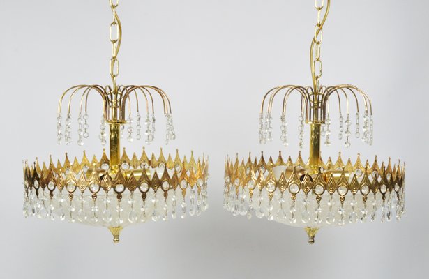 Glass Chandelier, Germany, 1970s-NXX-2027911