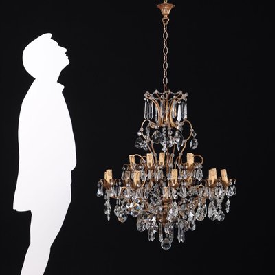 Glass Chandelier, Italy, 1980s-VMM-1407647