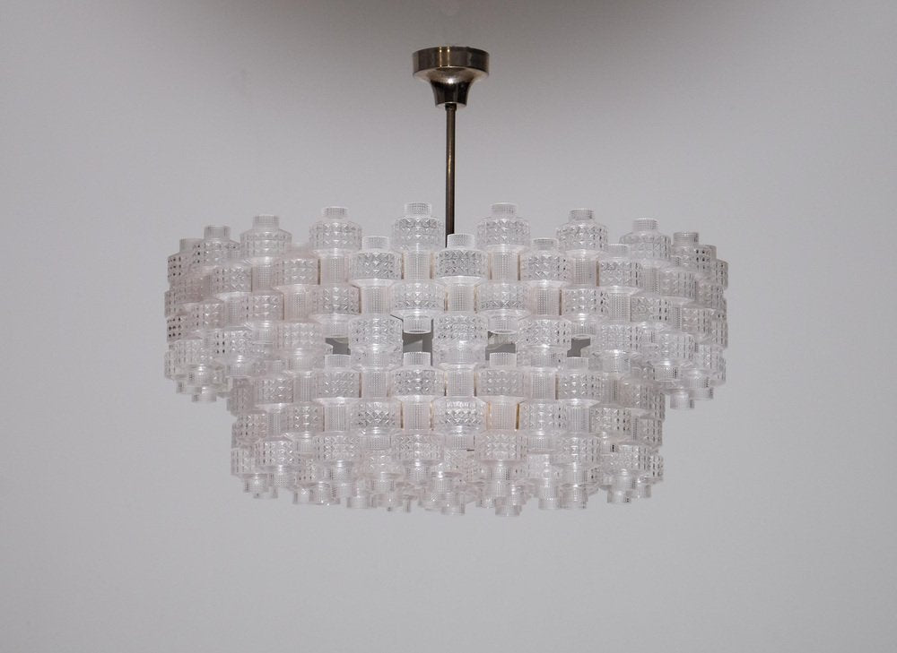 Glass Chandeliers by Gert Nyström, 1950s, Set of 2