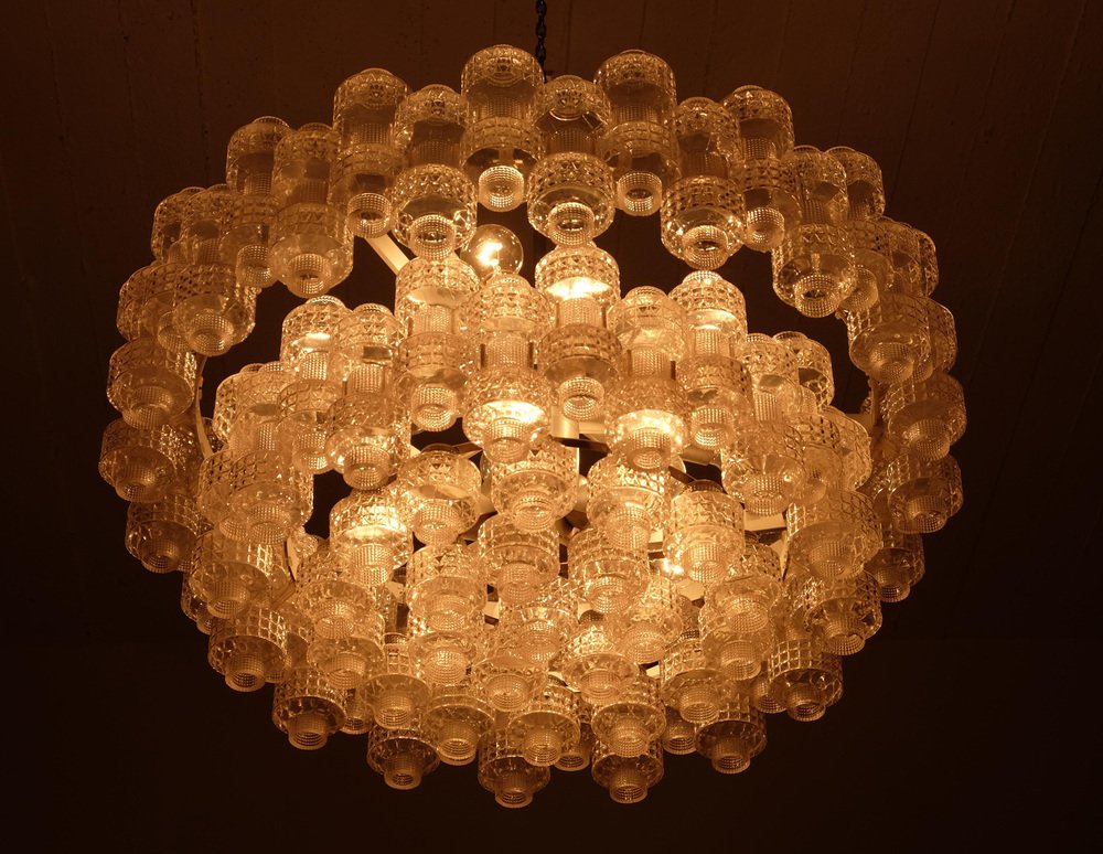 Glass Chandeliers by Gert Nyström, 1950s, Set of 2