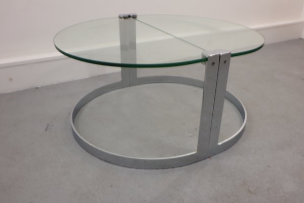 Glass & Chrome Coffee Table, 1970s, Set of 2-JWH-1144296