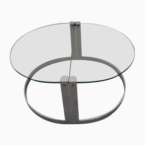 Glass & Chrome Coffee Table, 1970s, Set of 2-JWH-1144296