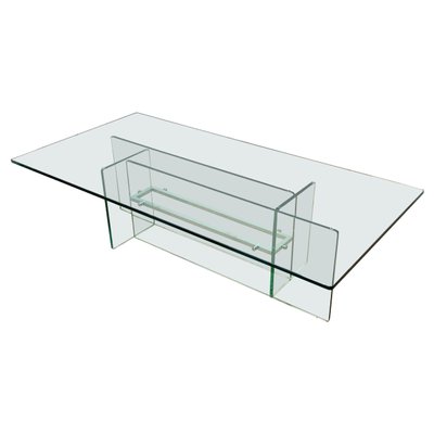 Glass & Chrome Coffee Table from Fontana Arte, Italy, 1970s-LYQ-1171253