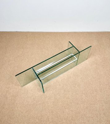 Glass & Chrome Coffee Table from Fontana Arte, Italy, 1970s-LYQ-1171253