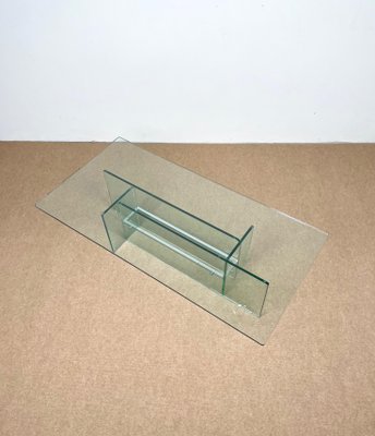 Glass & Chrome Coffee Table from Fontana Arte, Italy, 1970s-LYQ-1171253