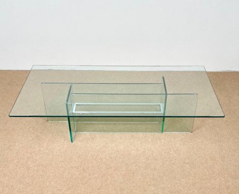 Glass & Chrome Coffee Table from Fontana Arte, Italy, 1970s-LYQ-1171253